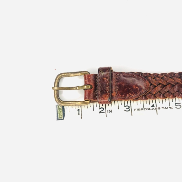 Genuine Leather Braided Belt With Bronze Colored Buckle - Picture 5 of 5